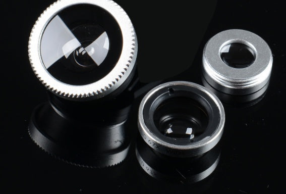Mobile Phone Three-in-One Fisheye Lens, Magnifier, Wide-Angle Macro, and Selfie Accessory