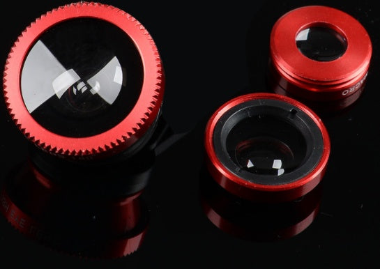 Mobile Phone Three-in-One Fisheye Lens, Magnifier, Wide-Angle Macro, and Selfie Accessory