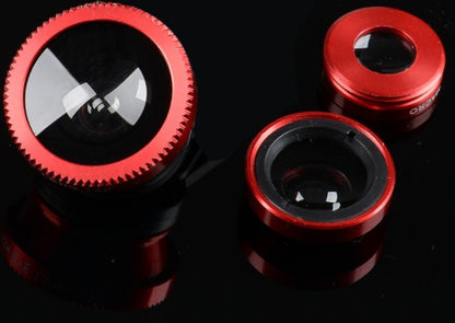 Mobile Phone Three-in-One Fisheye Lens, Magnifier, Wide-Angle Macro, and Selfie Accessory