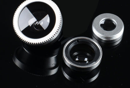 Mobile Phone Three-in-One Fisheye Lens, Magnifier, Wide-Angle Macro, and Selfie Accessory