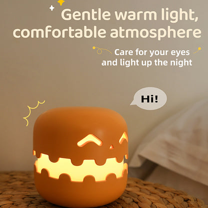 Pumpkin LED Night Light – Cute Bedside Lamp for Halloween, Kids Room, Bedroom & Living Room Décor